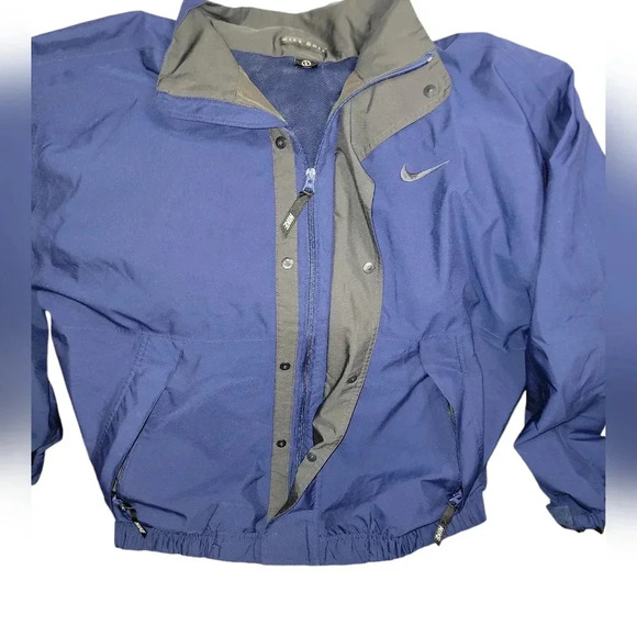 Nike Other - MEN S NIKE F.I.T. GOLF BLUE FULL ZIP WINDBREAKER LINED JACKET SIZE LARGE